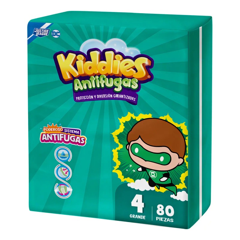 Pañales Kiddies Antifugas Talla 4 G Unisex 80 Piezas Género