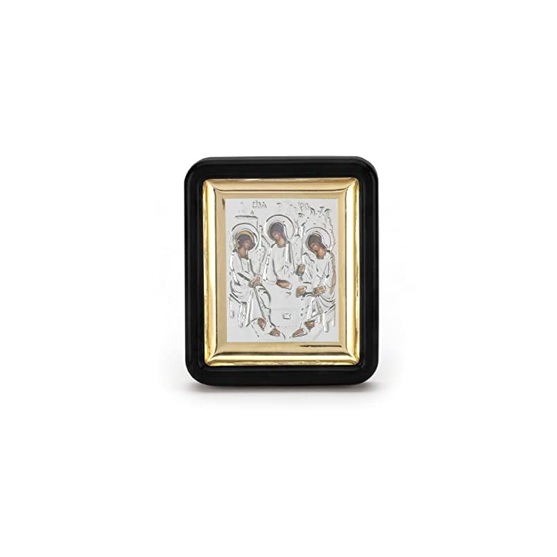 NKlaus Holy Trinity Icon in Black Frame with Glass 7x6