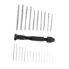 Tofficu 2 Sets Precision Hand Drill Bits Set Pin Vise