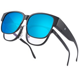 BIRCEN Polarized Fit Over Sunglasses: Wear Over Glasses Sunglasses Wrap Around Fitover Shades for Men Women UV Protection