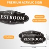 Restroom Sign, 2 Pack Restroom Signs for Business and Home,