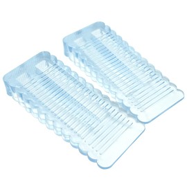 Sliding Door Lock, Door Stopper, Sliding Door, Opening, Insert, Tamper Prevention, Just Pinch On, Clear (2 Pieces)