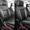 JOJOBAY Chevy Silverado Seat Covers,Leather Seat Covers for GMC Sierra,Custom