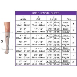 Carolon - Health Support Knee High Stocking Light Compression 15-20mmHg Leg Circulation - Closed Toe - Short Length - 2 Pairs