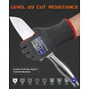 FJDZ SAFETY ANSI A9 Cut Resistant Work Gloves,18-gauge Lightweight Seamless