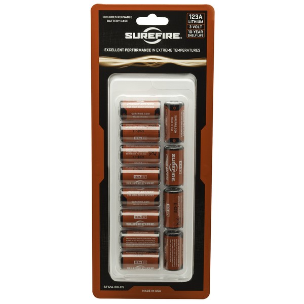 SureFire 12 Pack Carded 123A Lithium Batteries