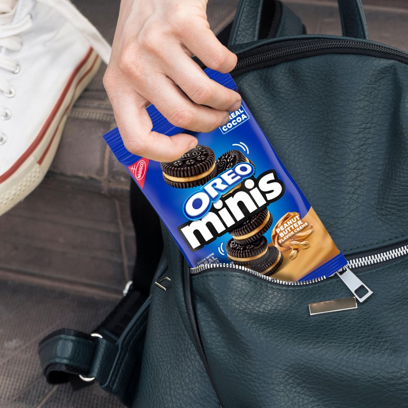 OREO Mini Peanut Butter Chocolate Sandwich Cookies, 12-3 oz Packs