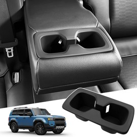 HUYINPJ 2Row Cup Holder Compatible with Toyota Land Cruiser 250 Prado J250 LC250 2024 2025 Accessories,Insert Drink Trunk Organizer Cup Holder Inserts Replacement Interior Silicone Black(2 Row)