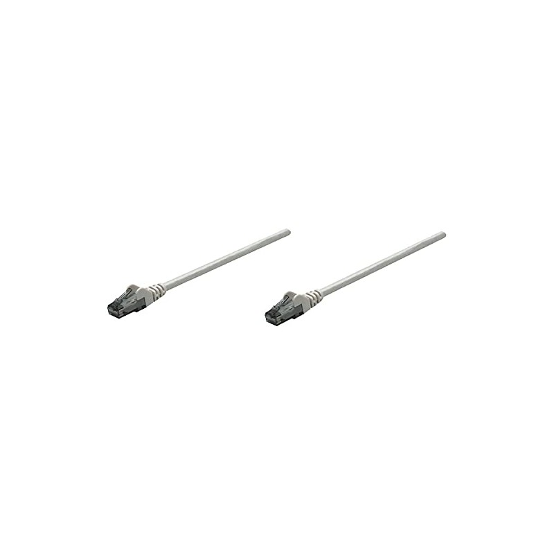 INTELLINET 334129 RCKACC1120 Cable de Parcheo, Rj-45, Rj-45, Macho/Macho, Gris,