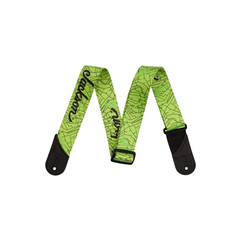 Jackson Cracked Mirror Strap, Guitar Accessories, Green, 2in