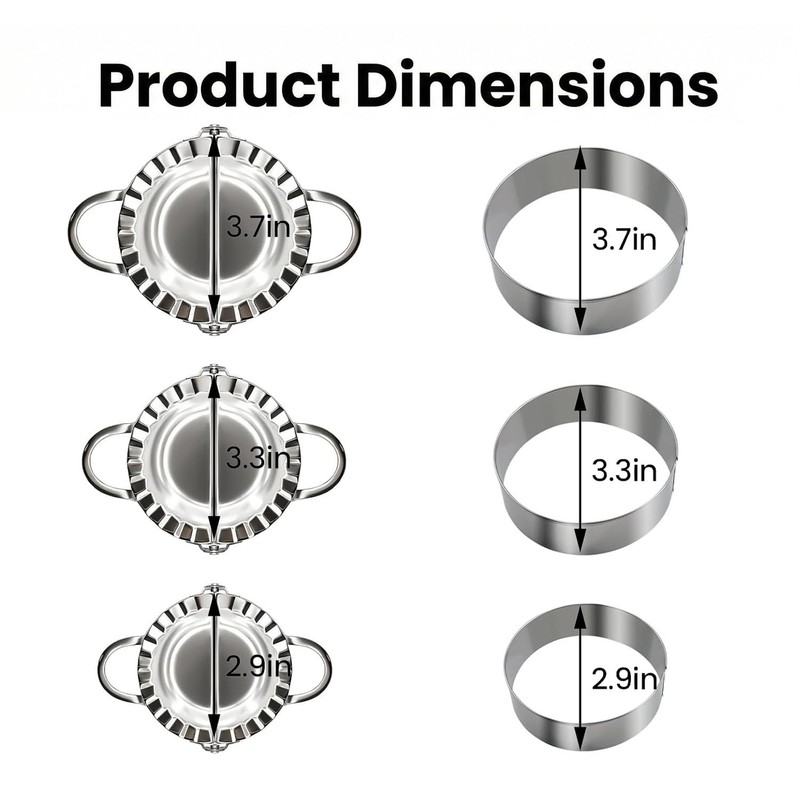 304 Stainless Steel Dumpling Maker Set - Professional 6-Piece Dumpling