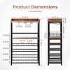 KATHY&BOB Morden Wood Wine Rack Freestanding Floor, 5-Tier Wine Storage