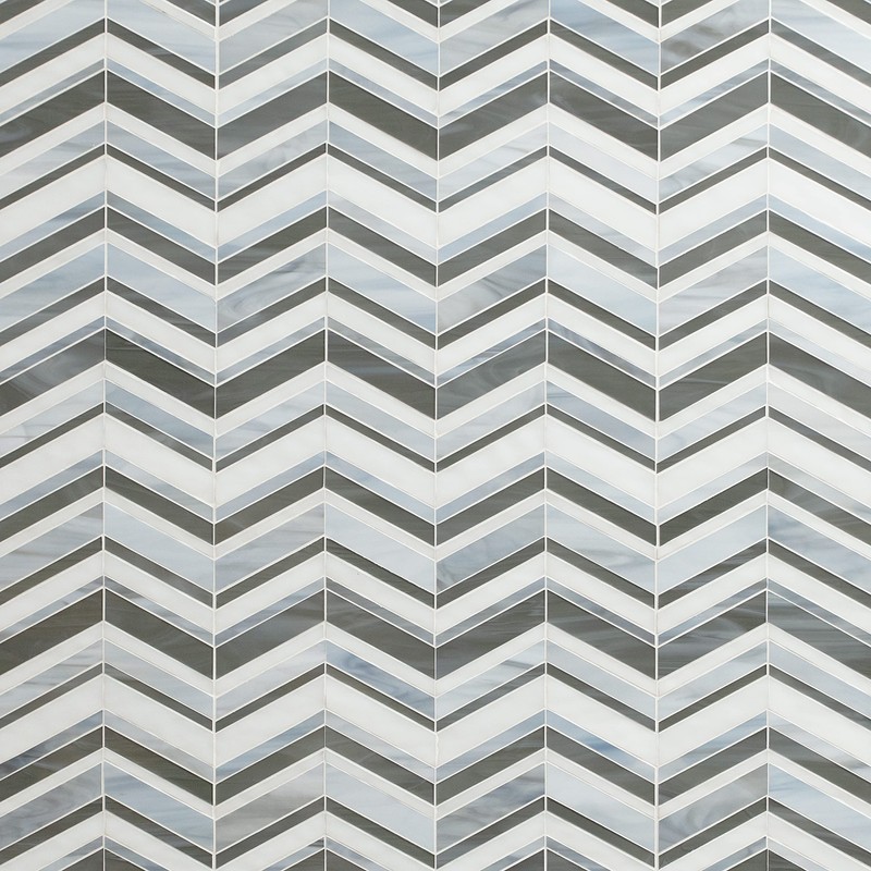MSI Urban Wave Lapis Interlocking Glass Tile for Kitchen Backsplash,