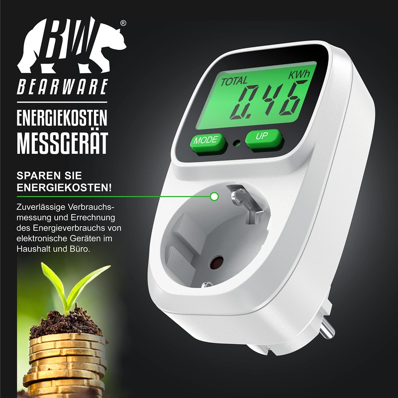 CSL - Power Meter Socket with Backlight - Energy Cost