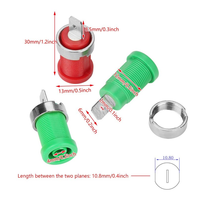 Banana Sockets 4 mm, 4 mm Banana Sockets Panel Mounting