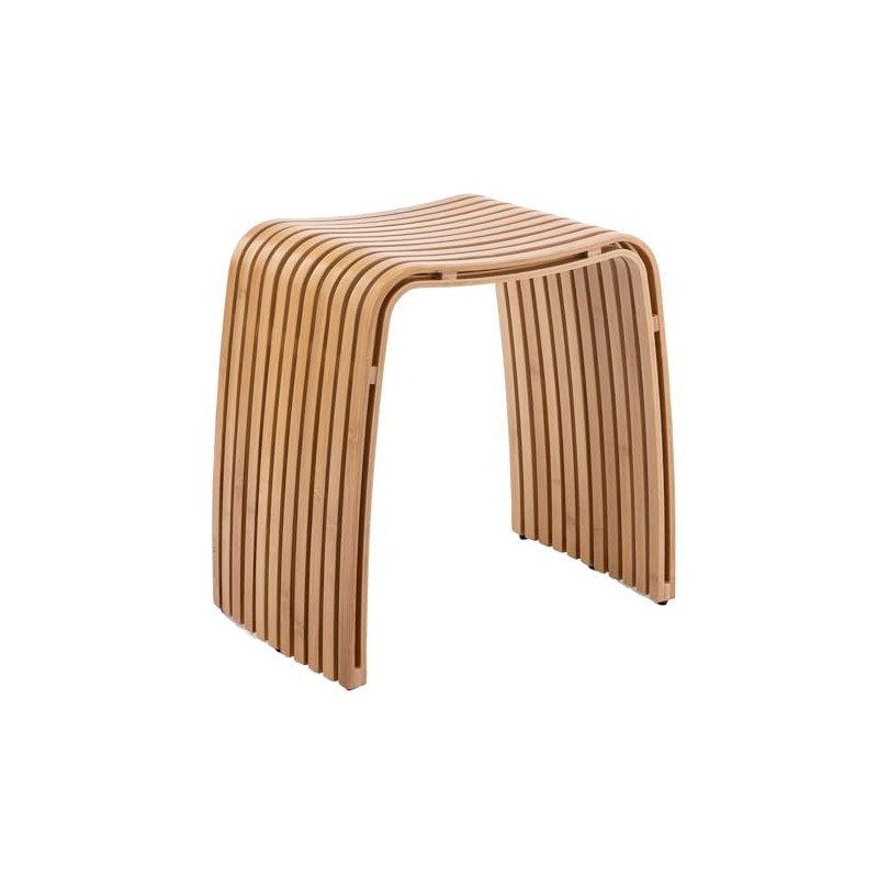 Bamboo Shower Bench, Non-Slip Shower Stool & 450 lbs, Waterproof