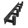 VAEHOLD Black Hat and Coat Wall Mount Rack 5 Hooks