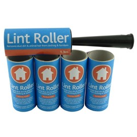 Marke New Fusselroller Pet Hair & Fluff Entferner – Einfach zu verwenden – Schwarz Griffe – 5 Sticky Ersatz-Zahnbürstenköpfe