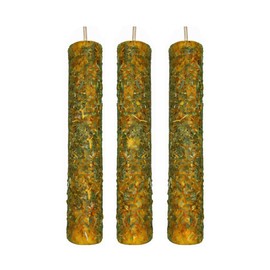 Candele di miele e ruda, cera d'api naturale, manifestazione, rituali abbondanza e pulizia energetica (3)
