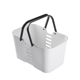 QUINTRA Portable Plastic Shower Basket, Storage Bag with Wash Bag, Storage Box for Bathroom, College, Dormitory, Kitchen, Camp Stuff Organiser (White, One Size)