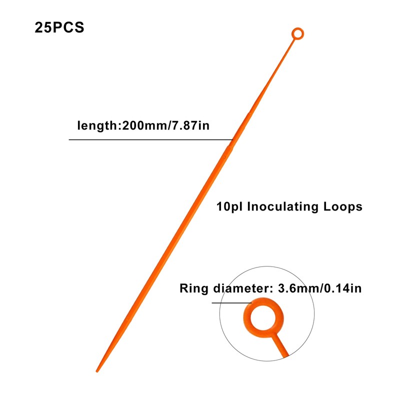 CryoKing Vaccination Loops, Disposable Vaccination Rings, Sterilisation Sticks, Microbiological Eyelet