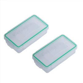 2 cajas de almacenamiento para pilas 18650 de pl¨¢stico resistente al desgaste, resistente al agua, caja de almacenamiento de bater¨ªa, caja protectora de bater¨ªa