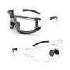 UKNOW Photochromic Safety Glasses, Scratch Resistant Transition Lenses, Removable Foam