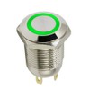 ESUPPORT 12mm Green LED Light 2A Momentary Push Button Switch