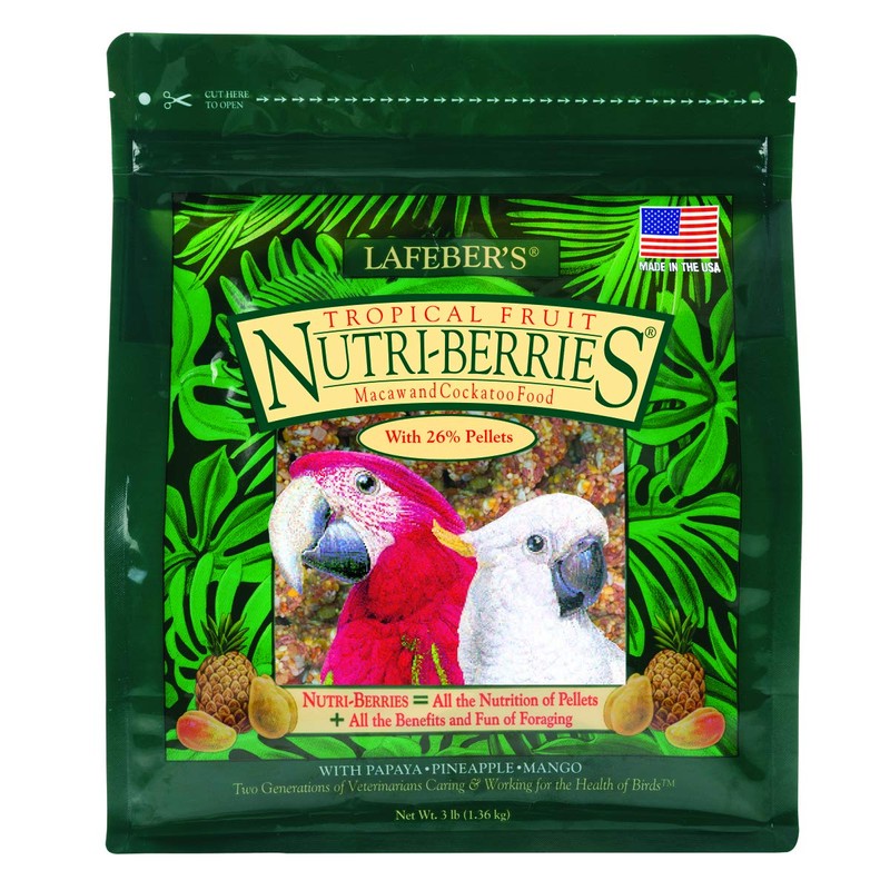 LAFEBER'S Tropical Fruit Nutri-Berries Pet Bird Food, Made with Non-GMO