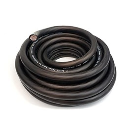 KnuKonceptz Bassik 1/0 Gauge AWG Primary Automotive Battery Power/Ground Wire Cable - Black 15 Feet