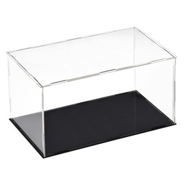 sourcing map Acrylic Clear Display Case Box Dustproof Protection Showcase Cube Collectibles Show Box 30x15x15cm