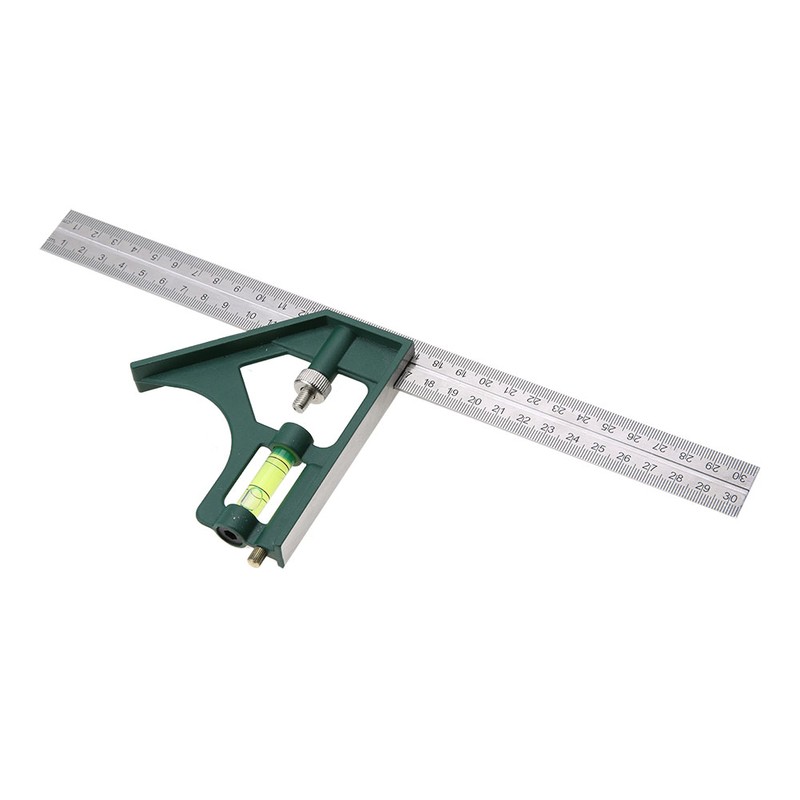 300mm Adjustable Stainless Steel Square Angle Ruler 45/90 Degree with
