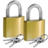 MCSDFN 2 Pack Keyed Padlocks, Small Locks with 3 Keys