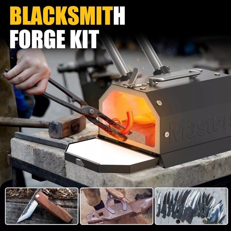 MMasters Double Burner Propane Forge for Home＆Professional, Gas Forge-Efficient Heating