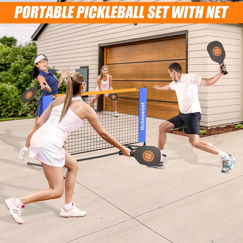 Hotnueout 5FT Small Mini Pickleball Net Set - Quick Setup