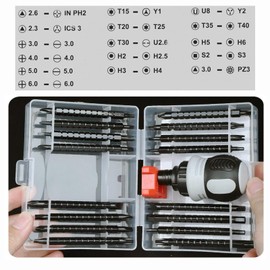 BAKESHU 34-in-1 Stubby Ratchet Screwdriver Set，Scalable Bit Screwdriver Set，Mini Screwdriver Set with a Small Magnet