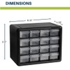 Akro-Mils 16-Drawer Plastic Drawer Storage Cabinet for Garage Organization, Beads,