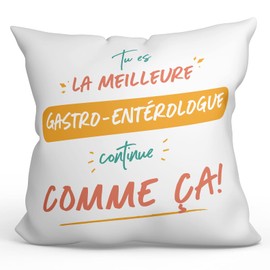 Mugffins Cojín 40x40 cm para ÄRZTIN FÜR VERDAUUNGSMEDIZIN Mujer Relleno Incluído - En Französisch - Tu es le Meilleur Continue Comme ça! - 11 oz / 330 ml - Regalo original y divertido