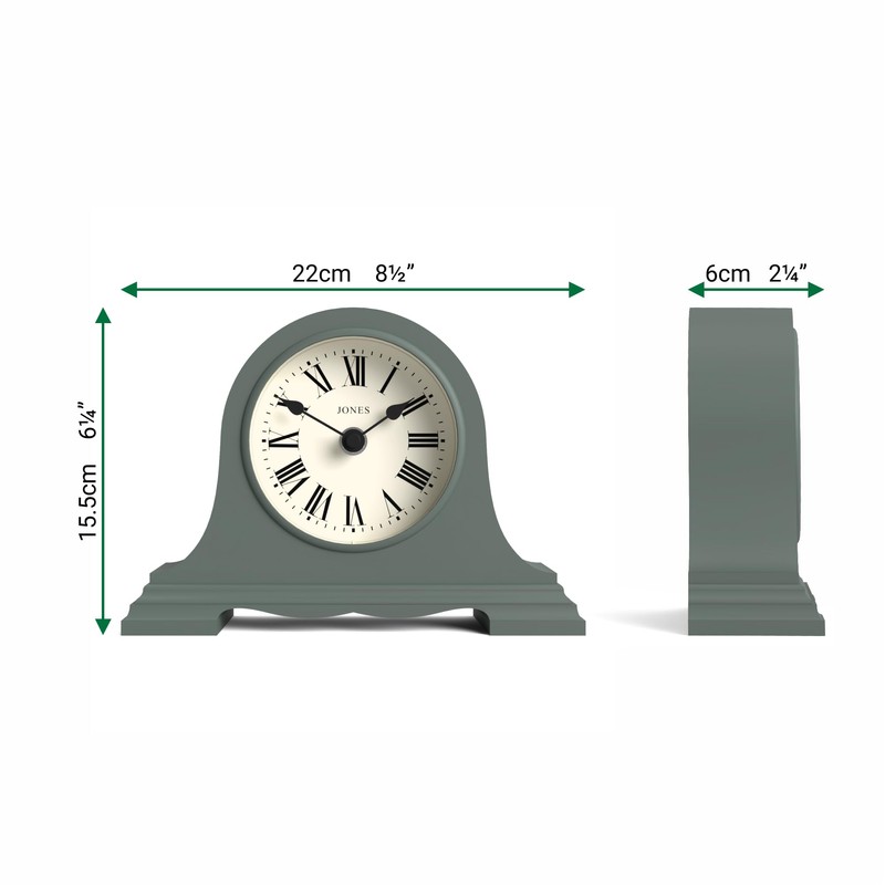 JONES CLOCKS® Speakeasy Mantel Clock | Classic Napoleon’s hat Design