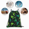 Richugui Backpack with Drawstring, Green, Black, Frogs, Drawstring Bag, Sports,