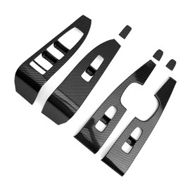 FUEISOF Window Switch Panel Cover for Kia Sorento 2021–2025, Carbon Fiber Style ABS Door Control Trim, 4pcs Interior Decoration Set