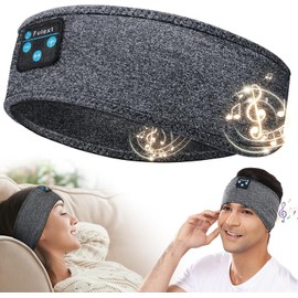 Fulext Sleep Headphones Bluetooth Headband, Wireless Headband Headphones for Side Sleepers, Sports Sweat Resistant Headphones Headband with Hi-Fi Stereo for Sleeping Workout Running
