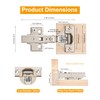 Luokim 2-Pack Frameless Full Overlay Soft Close Cabinet Hinges, 50%