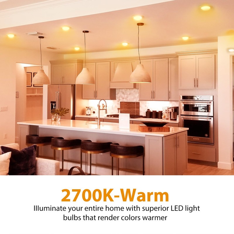 DAYBETTER BR30 Recessed Light Bulbs Equivelent 65W Dimmable Warm White