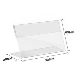 TAPKUA Vertical Table Stand Roof Shape Pack of 25 for 9 x 6 cm Transparent Table Name Tags Price Tag Display Price Tag Holder