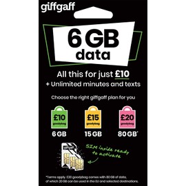 Giffgaff Tri-Sim Card - Standard/Micro/Nano SIMs