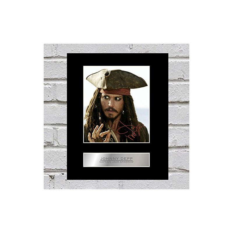Johnny Depp Signed Mounted Photo Display Captain Jack Sparrow