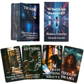 GZXINKE Spill The Beans Oracle Cards, Relationships Oracle Cards, Life Oracle Deck, Oracle Cards Deck for Beginner, Revealing Secrets, Like Cheating, Betrayal, Haters