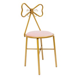 LIAPDG Butterfly Backrest Chair, Butterfly-Shaped Vanity Chair Girls Vanity Chair Dining Chair Makeup Chair for Restaurants, Living Rooms, Bedrooms Load Capacity 100 Kg/220.46 Lbs (Light Pink)