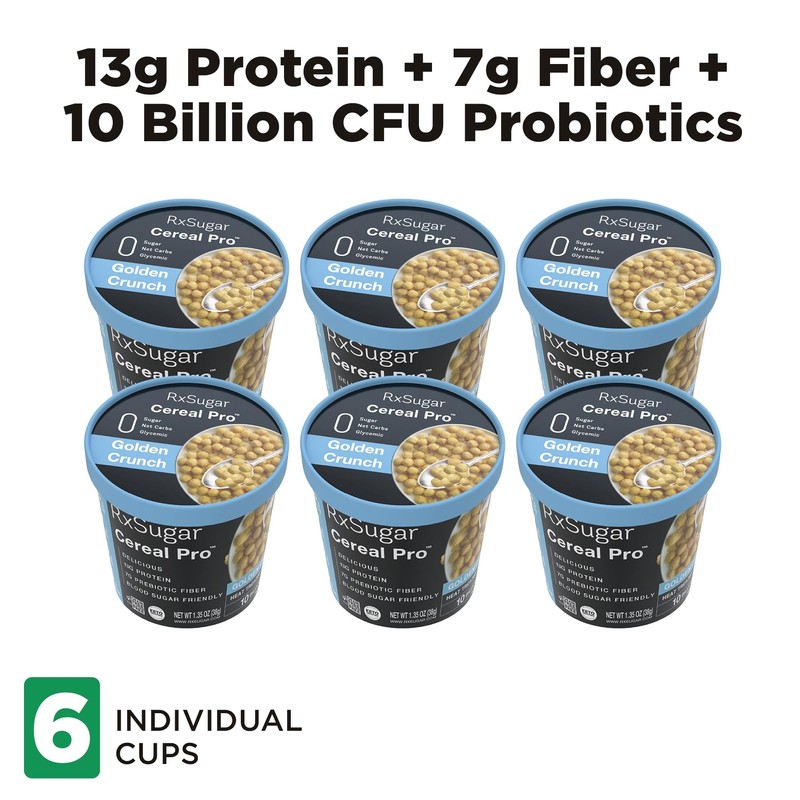 RxSugar Cereal Pro Golden Crunch Supports Appetite Control | Non-GMO